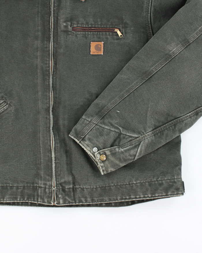 Vintage Carhartt Faded Green Lined Detroit Jacket - XL