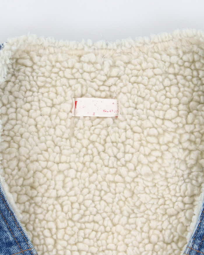 Vintage 80's Levi's Orange Tab Fleece Lined Denim Gilet - M