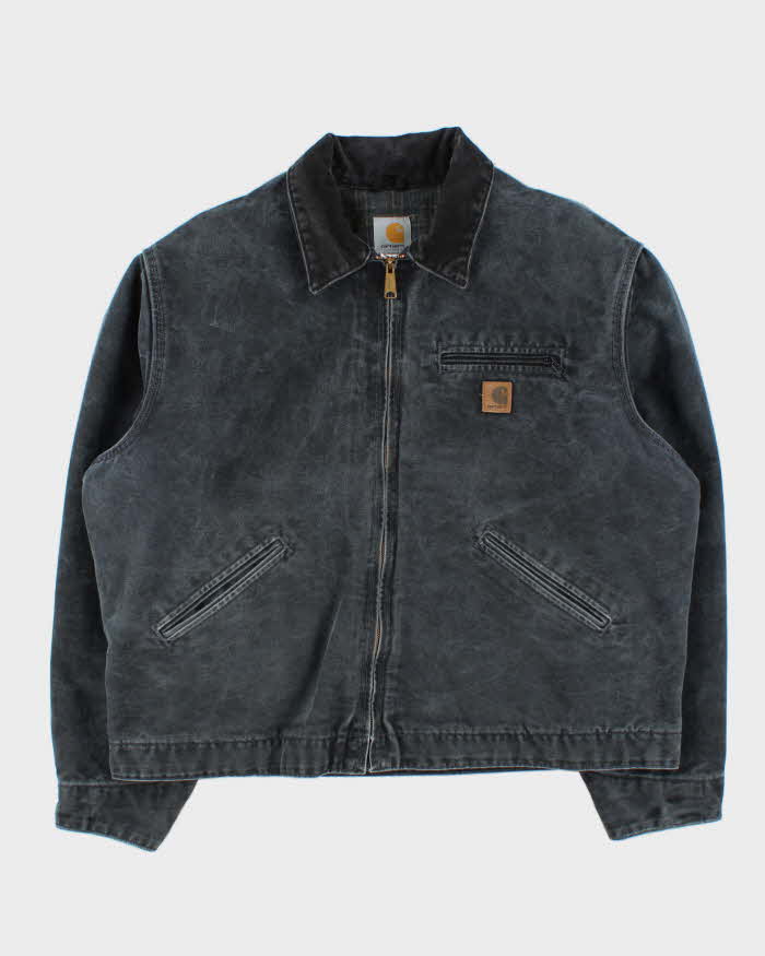Vintage 2000s Black Faded Carhartt Detroit J97 Jacket - XL