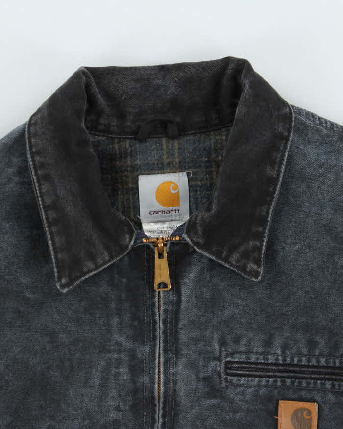 Vintage 2000s Black Faded Carhartt Detroit J97 Jacket - XL