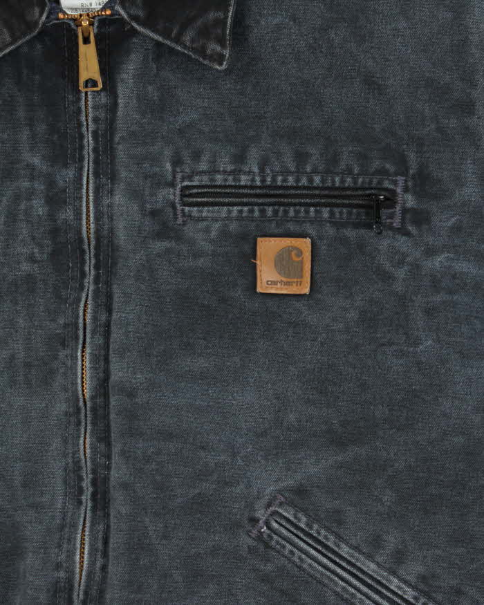Vintage 2000s Black Faded Carhartt Detroit J97 Jacket - XL