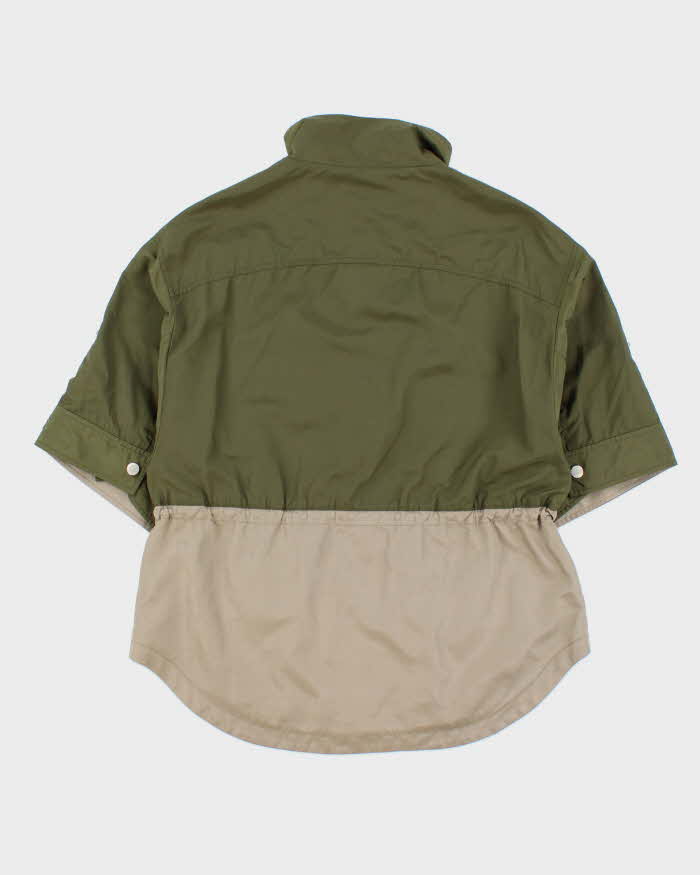 Spring 2014 Armani Exchange Short Sleeve Two Tone Zip Up Windbreaker Jacket - XS