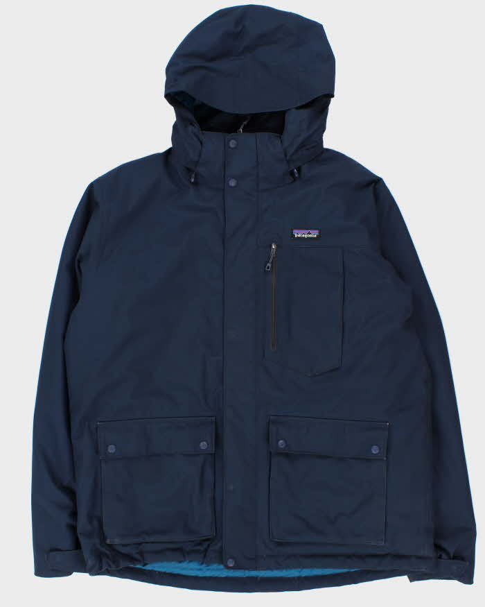 Patagonia Navy Waterproof Hooded Topley Down Puffer Jacket - L