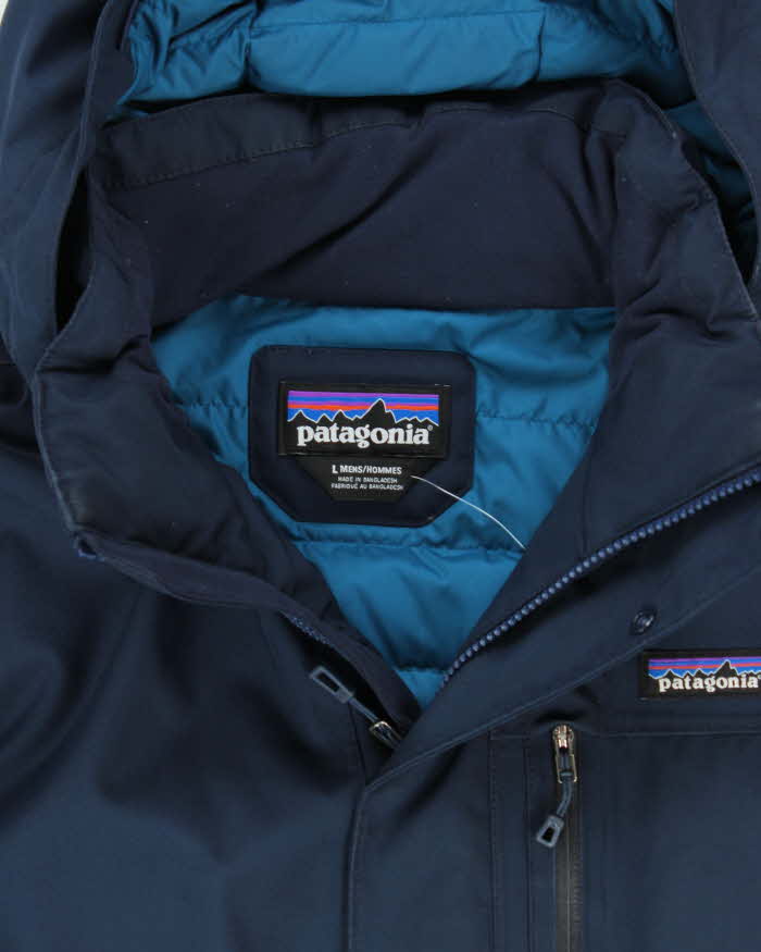 Patagonia Navy Waterproof Hooded Topley Down Puffer Jacket - L