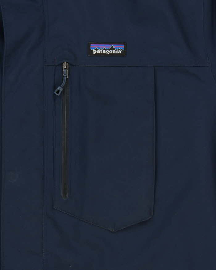 Patagonia Navy Waterproof Hooded Topley Down Puffer Jacket - L