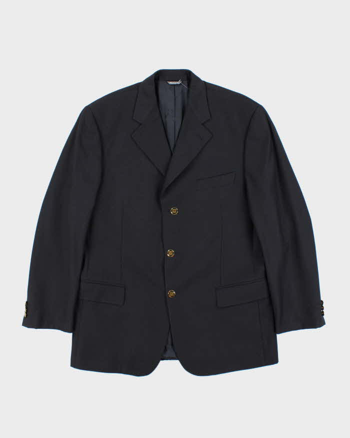 Vintage 90s Givenchy Navy Wool Blazer - L