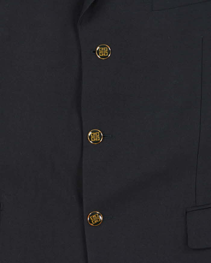 Vintage 90s Givenchy Navy Wool Blazer - L