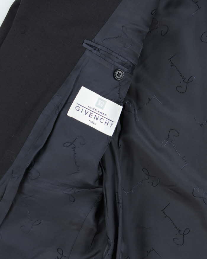 Vintage 90s Givenchy Navy Wool Blazer - L