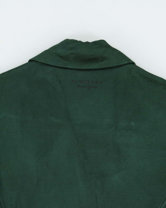 Burberry Emerald Green Striped Heavyweight Technical Track Jacket - S
