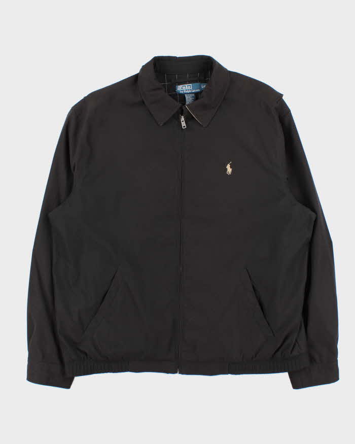 Vintage 00s Polo Ralph Lauren Black Harrington Jacket  - L