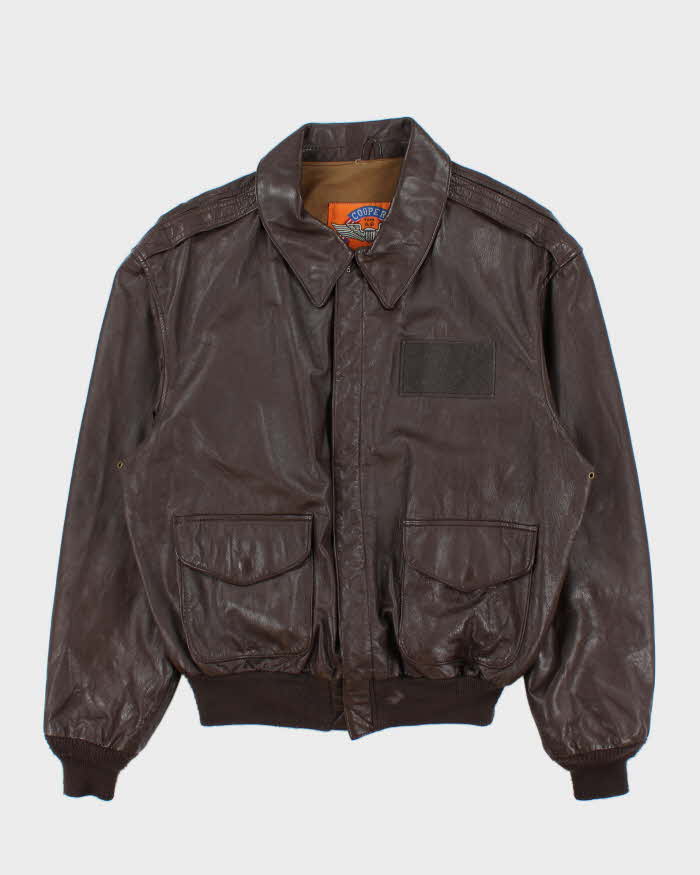 【90s vintage】A-2 leather flight jkt 短丈 Vintage 1990s Cooper A.2 Goatskin US Airforce Leather Flight