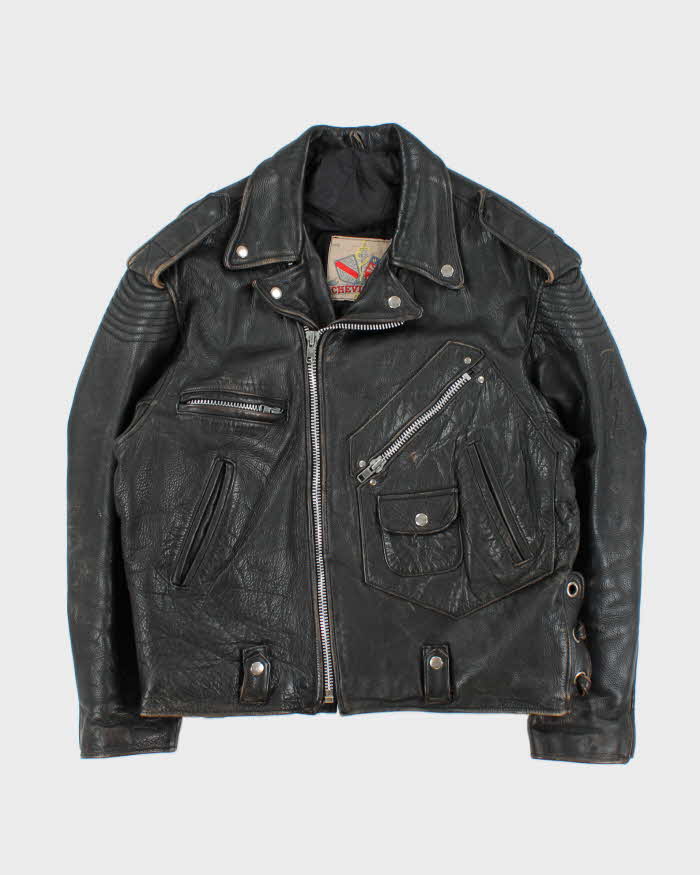 Vintage 1980s Chevignon Classic Leather Moto Biker Jacket - L – Rokit