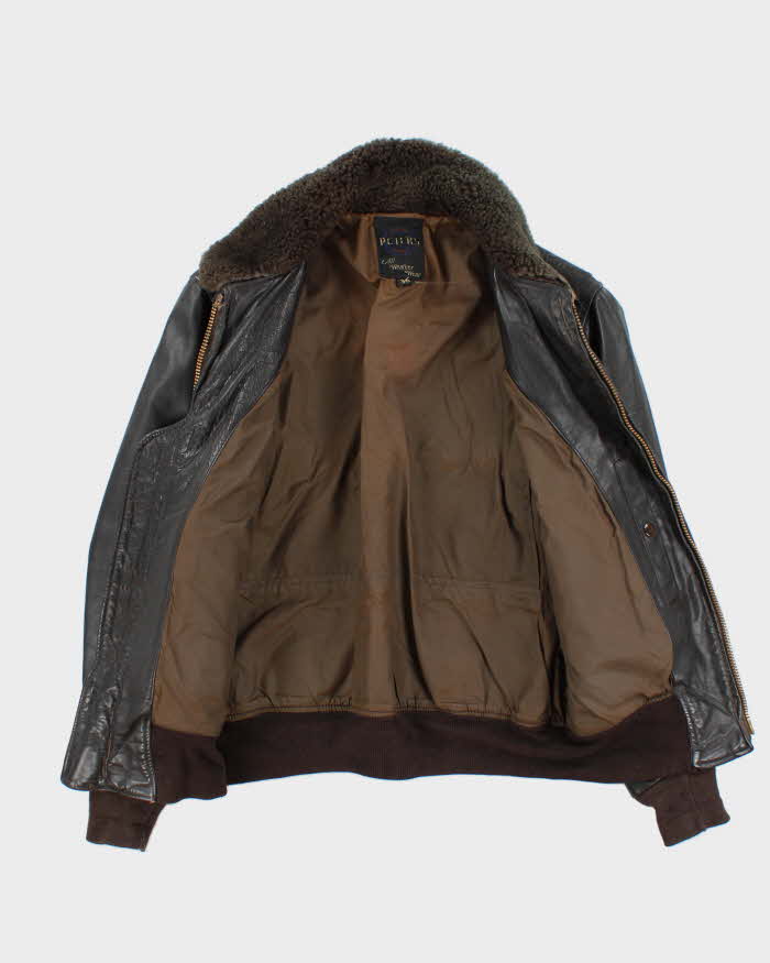 Vintage 60s Peter's Avion Leather Bomber Jacket - M