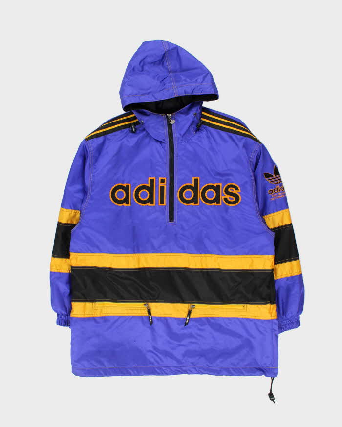 Vintage 1990s Adidas Originals Spell Out Trefoil Quarter-Zip