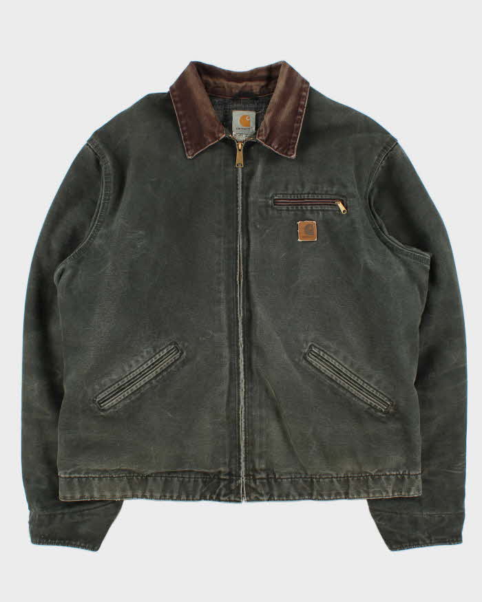 Vintage Y2K 2007 Carhartt J97 Detroit Moss Green Blanket Lined