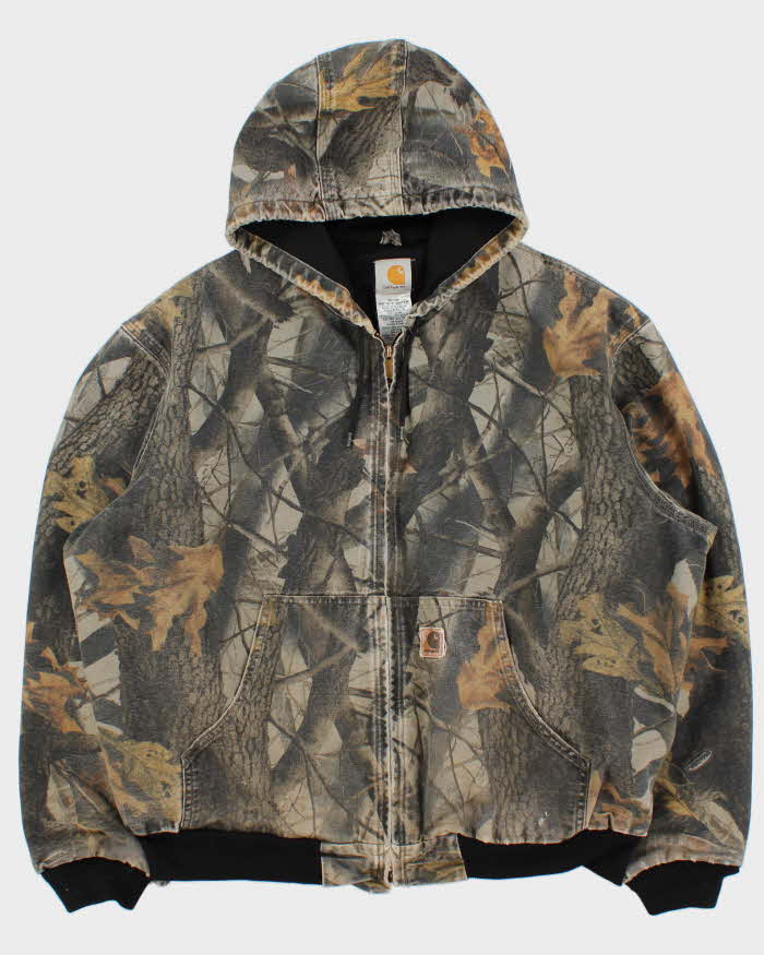 Carhartt カーハート カモフラ ボンバージャケット XL古着 y2k Vintage 2008 Y2K Carhartt J144 Active Made In USA Realtree Camo