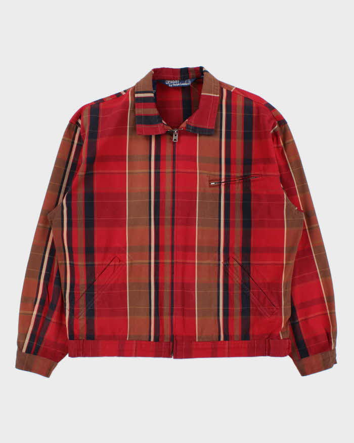 Vintage 1990s Polo Ralph Lauren Plaid Bi-Swing Canvas Harrington