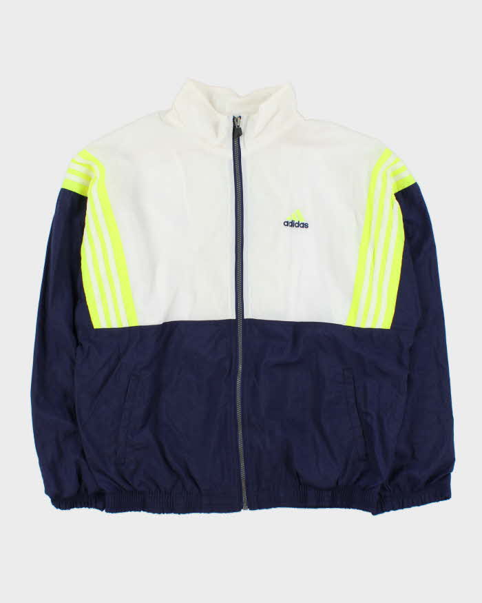 Vintage 2001 Y2K Adidas Volt 3-Stripe Shell Windbreaker Jacket - M