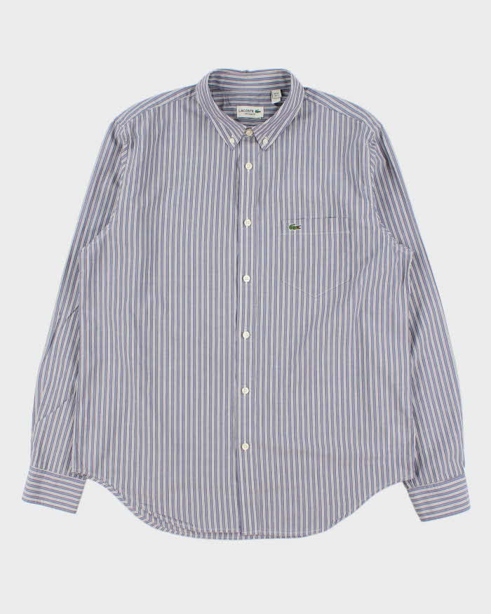 Vintage Lacoste Striped Classic Croc Regular Fit Long Sleeve Shirt