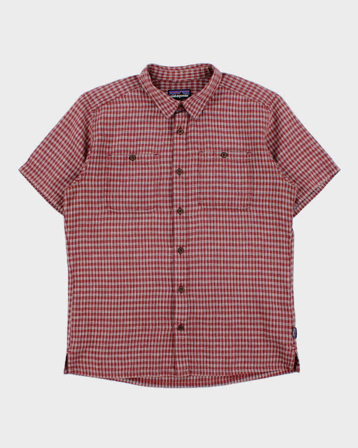 Vintage Patagonia Plaid Organic Hemp Blend Short Sleeve Shirt - M