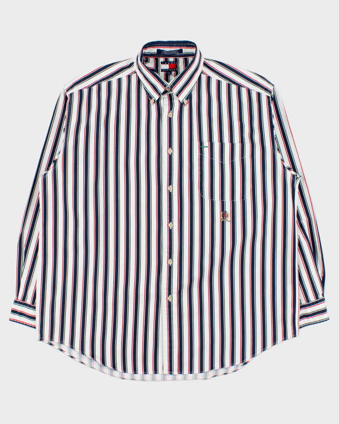 Vintage 1990s Tommy Hilfiger Striped Long Sleeve Shirt