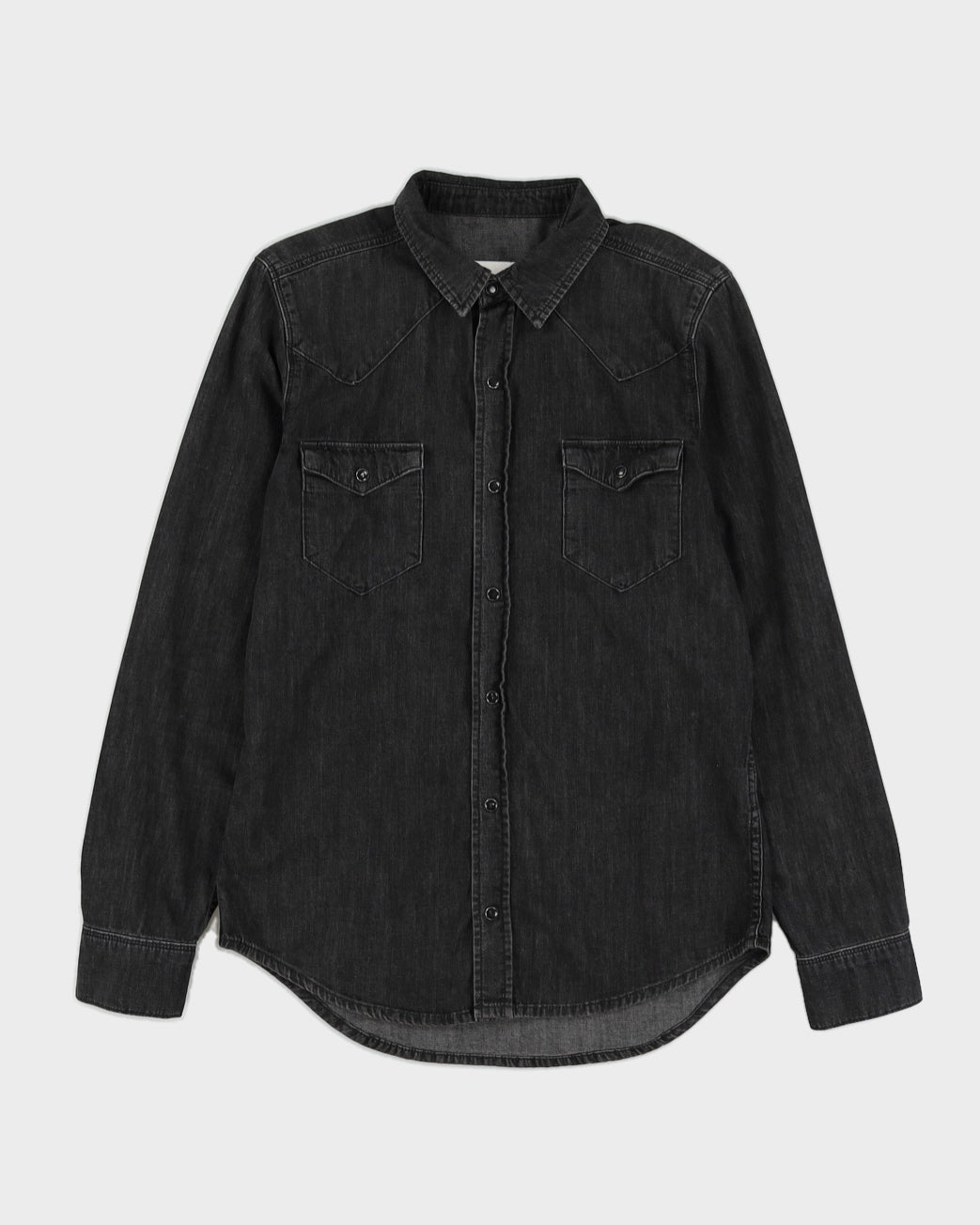 Sandro Paris Faded Black Denim Shirt - S