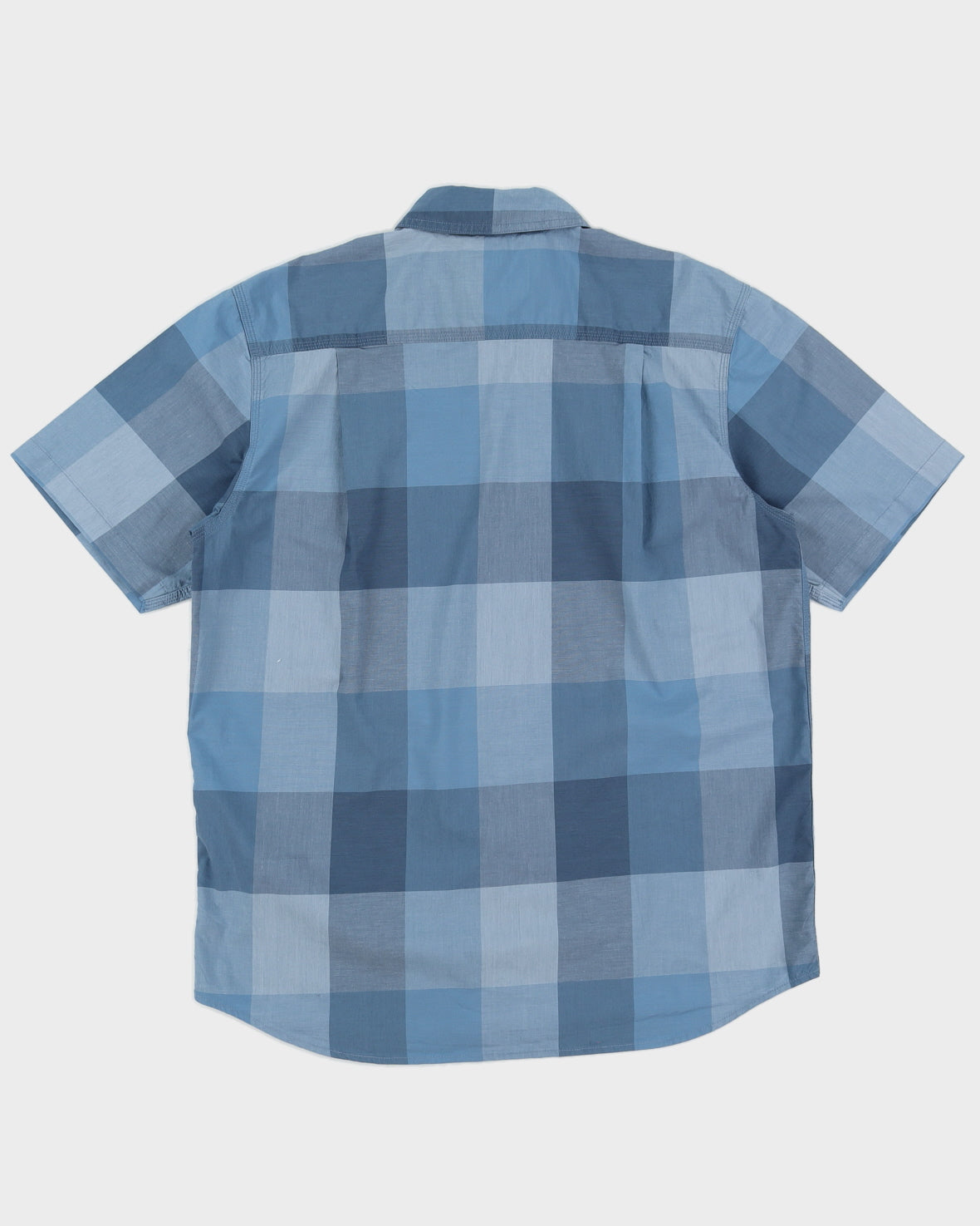 Carhartt Blue Checkered Short Sleeve Shirt - L