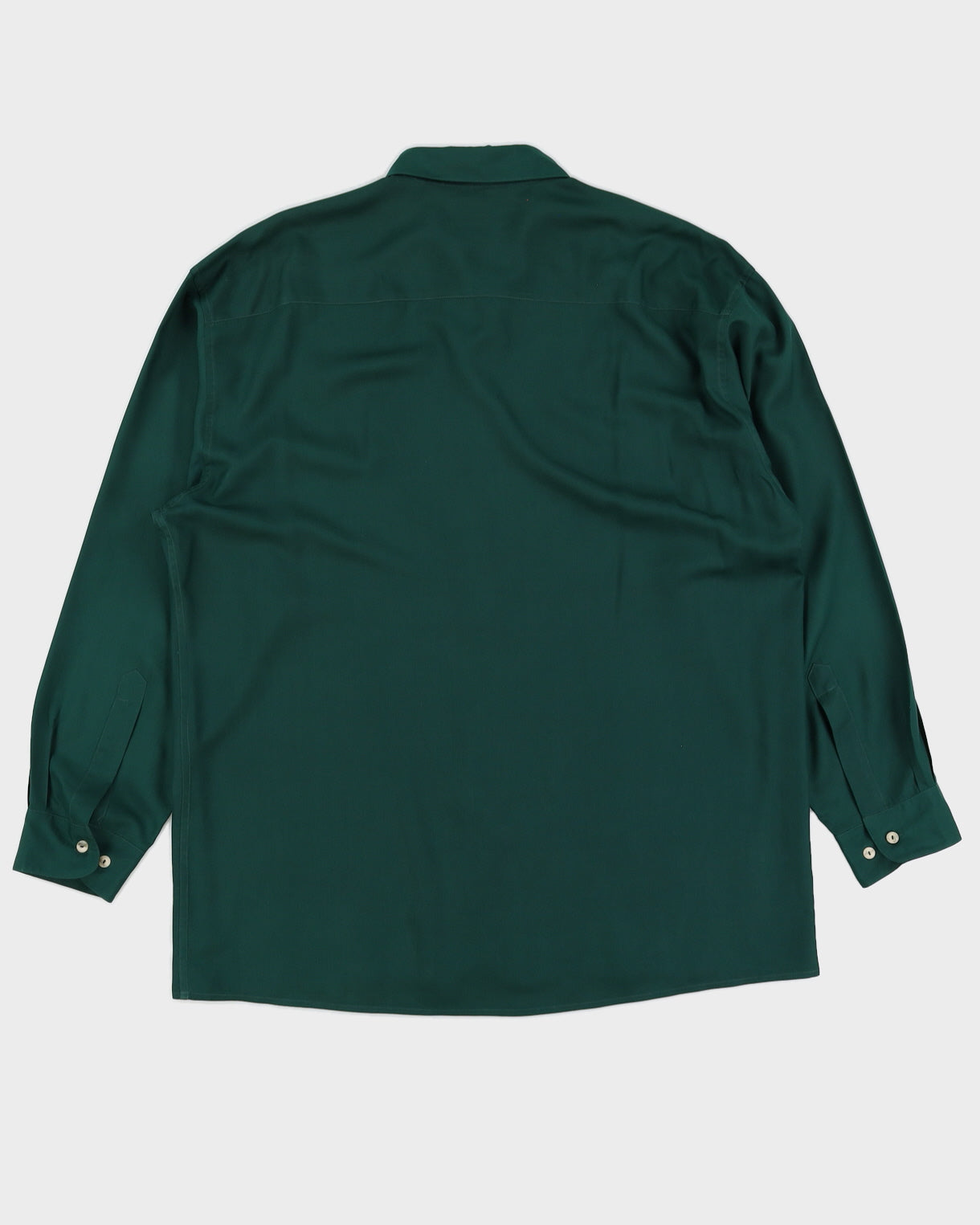Vintage 70s Burma Bibas Silk Green Shirt - XL