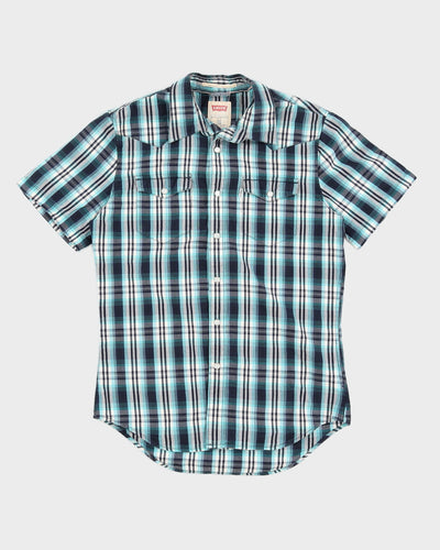 Levi's Blue And Green Checked Western Shirt - S