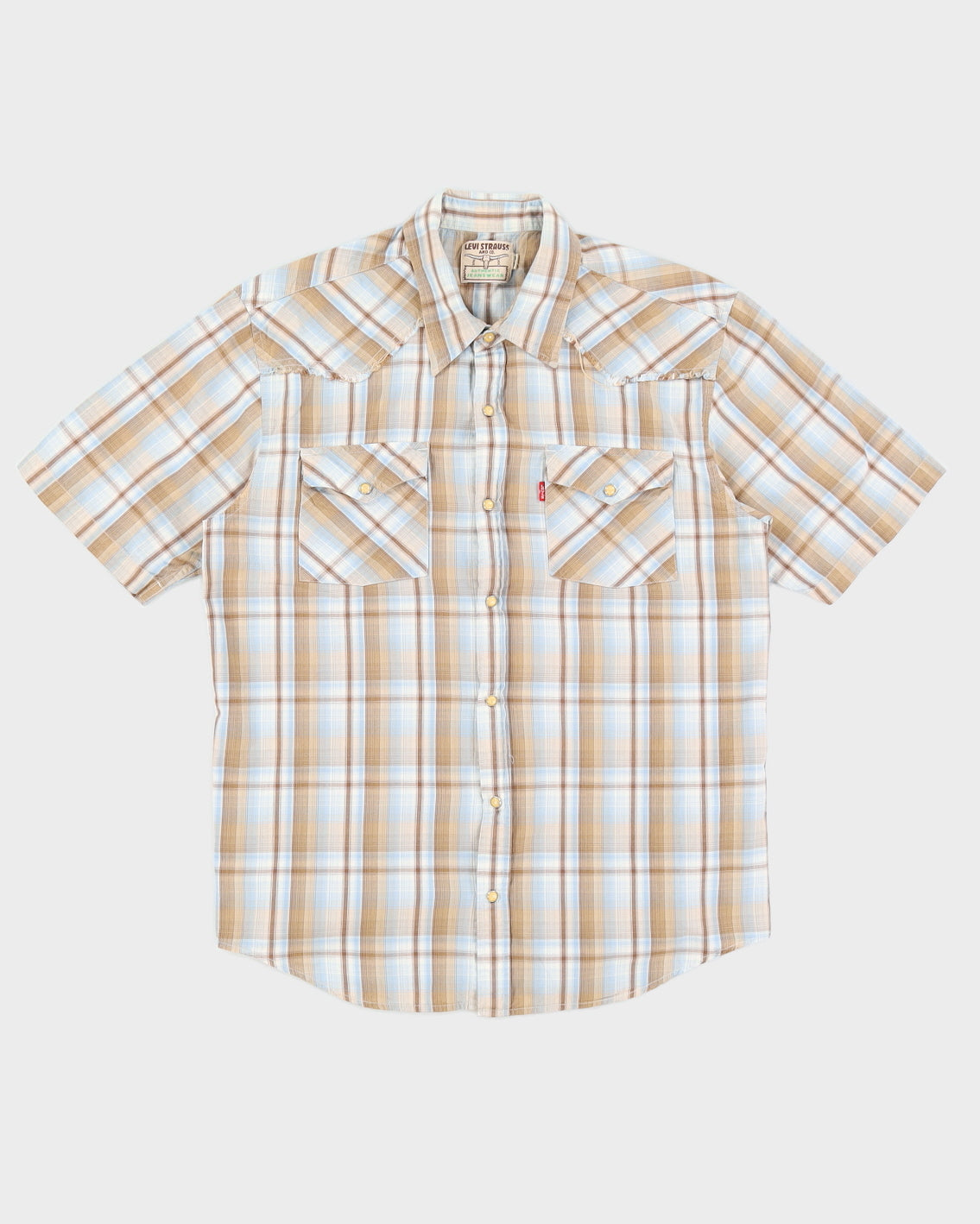 Levi's Blue And Beige Checked Western Shirt - S / M