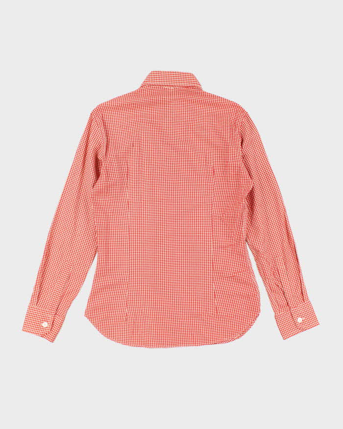 Vintage 70s CMA Red Patterned Long Sleeved Shirt - M