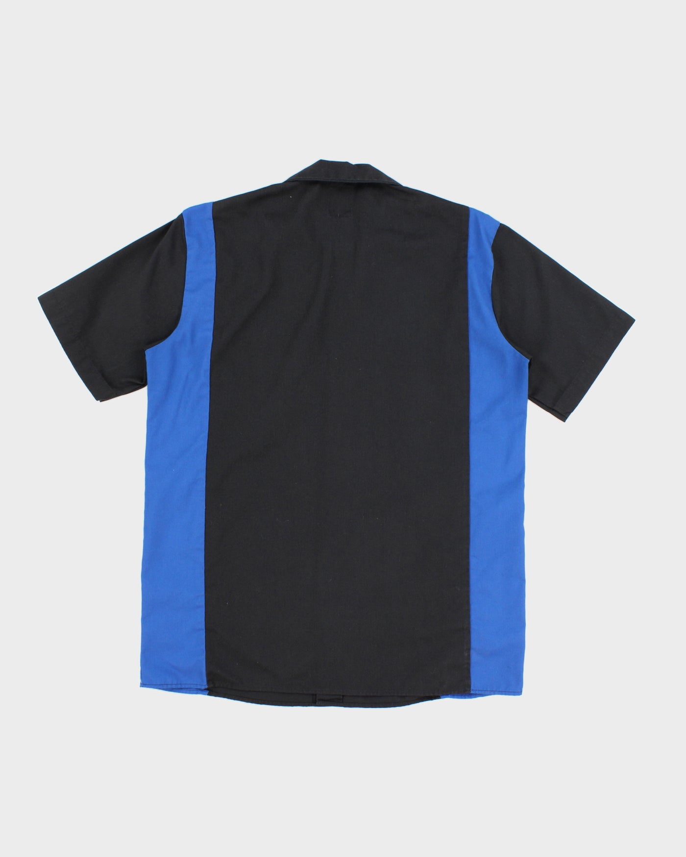Dickies Mens Black & Blue Bowling Shirt - L