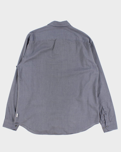 Vintage Armani Collezioni Grey Stripe Shirt - L