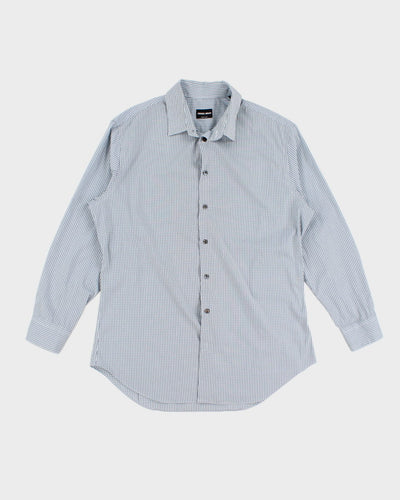 Vintage Armani Button Up Check Shirt - M