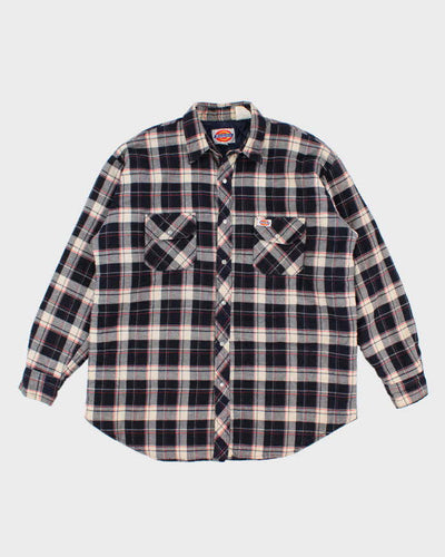 Mens Dickies Navy Flannel Over Shirt - XL