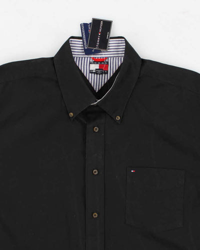 Vintage 90s Tommy Hilfiger Black Shirt - XL