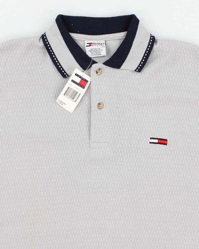 Deadstock Mens Grey Tommy Hilfiger Polo Shirt - L