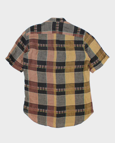 70s Vintage Men's Givenchy Checked Button Up Shirt - M