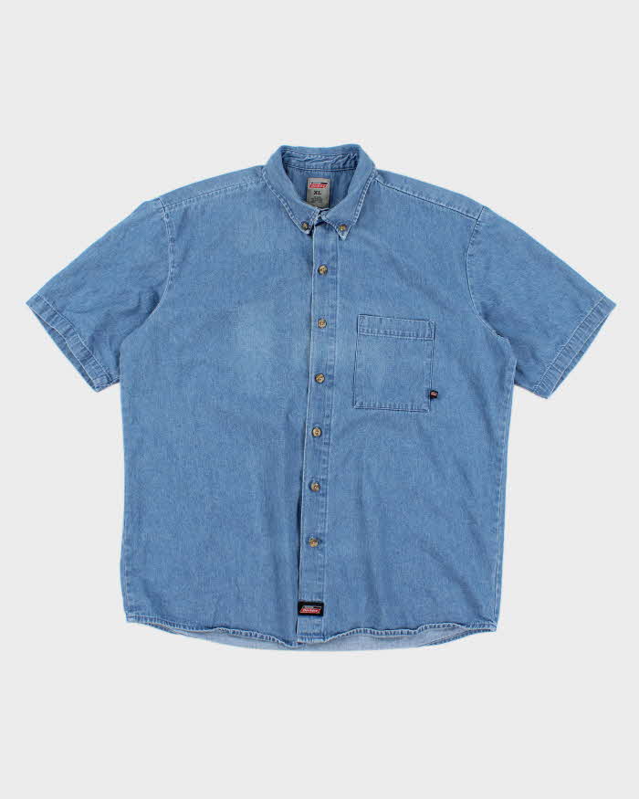 Genuine Dickies Short Sleeved Denim Shirt XL Rokit