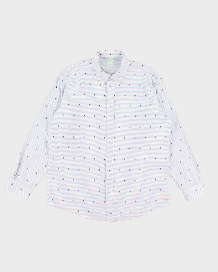 Brooks Brothers gemustertes Hemd XL Rokit