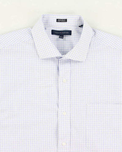 Men's Tommy Hilfiger Blue Checked Button Up Shirt - M