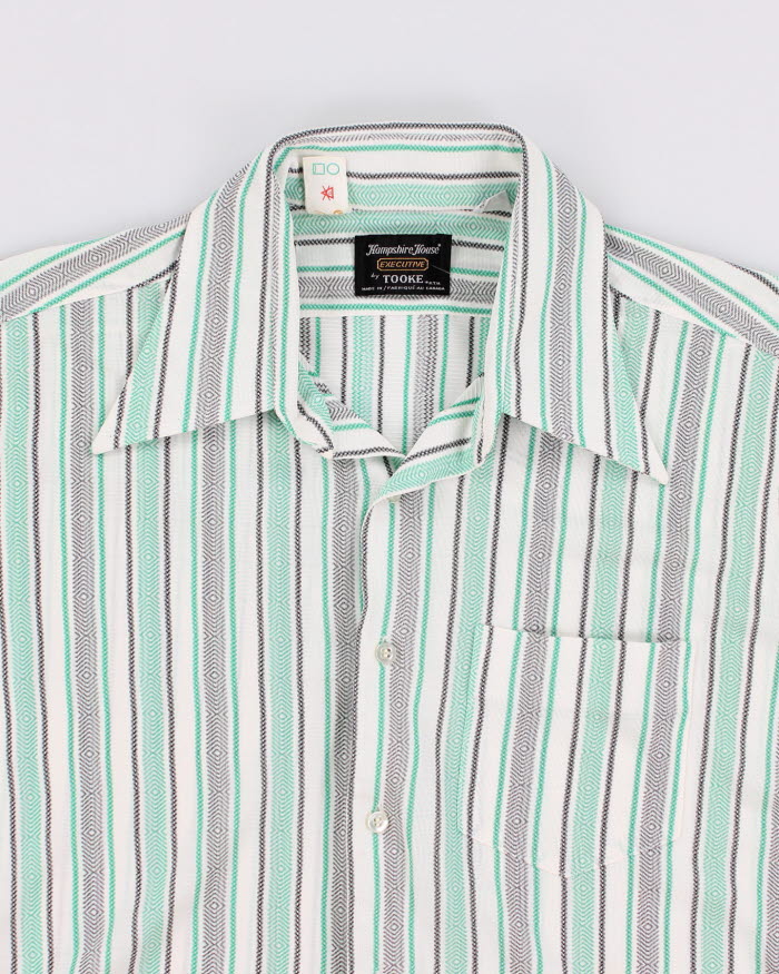 Vintage 70s Patterned Striped Shirt - L