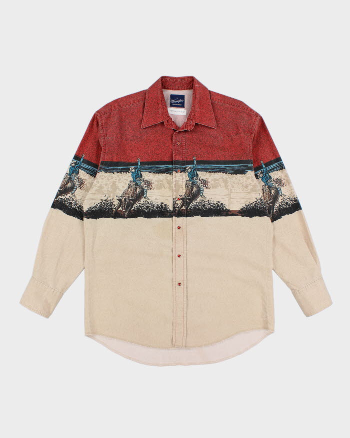 トップス 90's vintage Wrangler western shirts L Vintage 90s Wrangler Western Cowboy Shirt - L – Rokit
