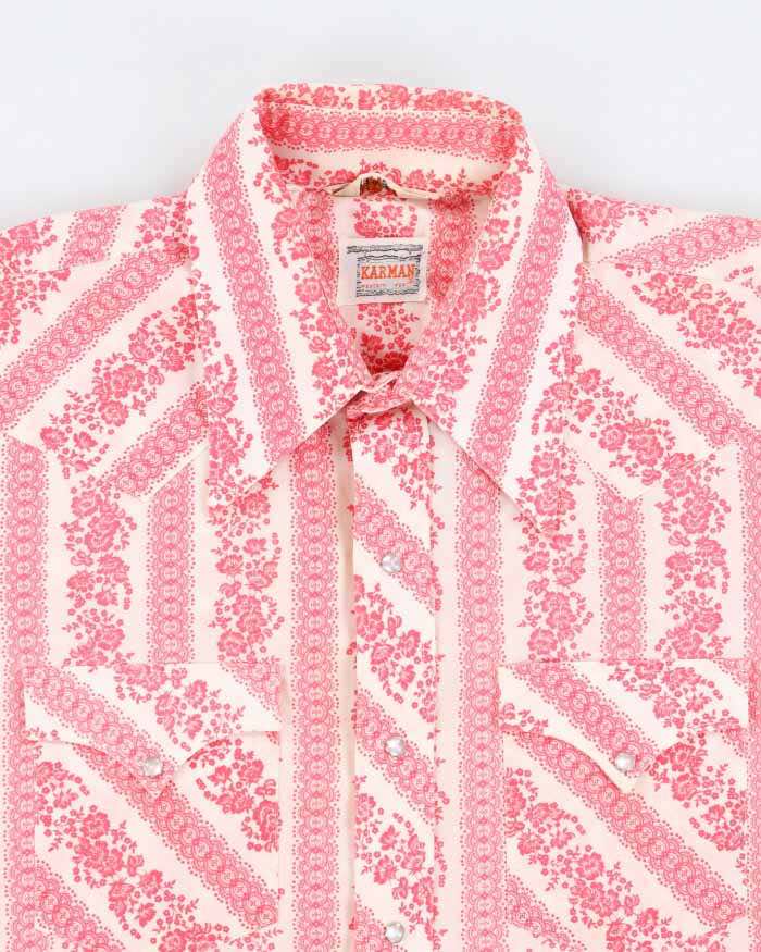 Mens Vintage 1970s Karman Western Wear Button Up Shirt - M