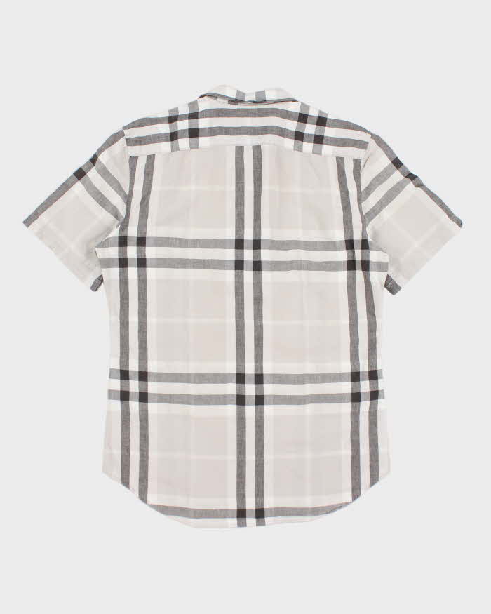 Y2k 00s Burberry Grey Check Shirt - M