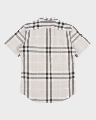 Y2k 00s Burberry Grey Check Shirt - M
