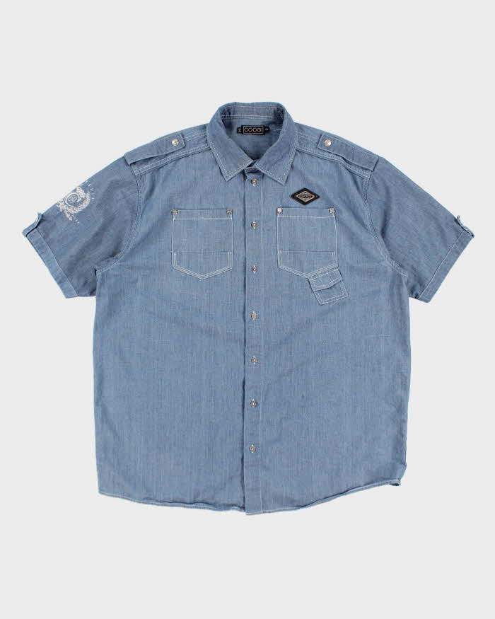coogi mens dress shirts Vintage Y2k 00s Coogi Denim Shirt
