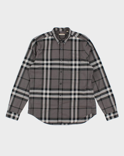 Burberry Grey Long Sleeve Shirt - L