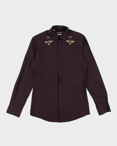 Vintage Y2K Dolce & Gabbana Bee Patches Long-sleeved Shirt - L