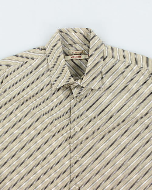 Y2k 00s Bongo Stripe Shirt - L